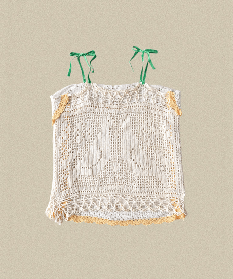 【Seek an nur】Vintage cotton crochet cami