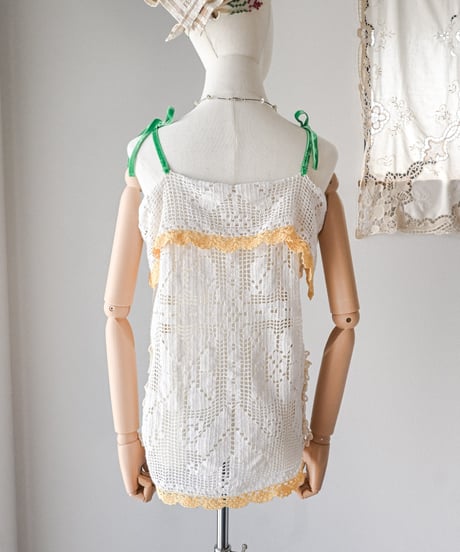 【Seek an nur】Vintage cotton crochet cami