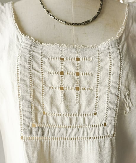 【Seek an nur】1890-1910's French antique night dress