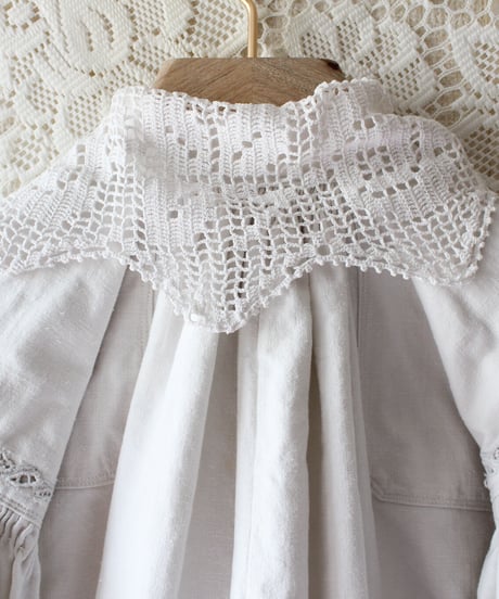 【Seek an nur】Vintage Romanian Cutwork Lace Blouse