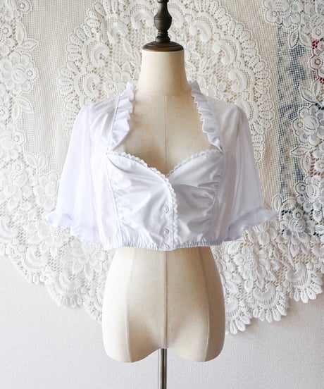 【Seek an nur】Euro Cropped Sheer Dirndl Blouse