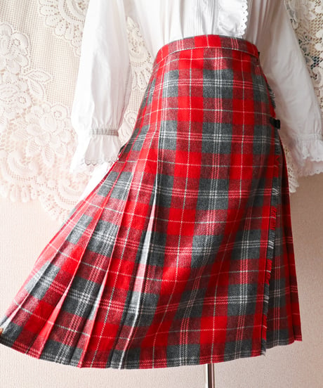 【tiny yearn】Italy Check Wrap Skirt