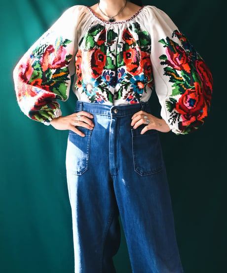 【Seek an nur】Romanian Vintage Embroidered Blouse