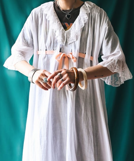 【Seek an nur】⁡French Antique Lace Night Dress