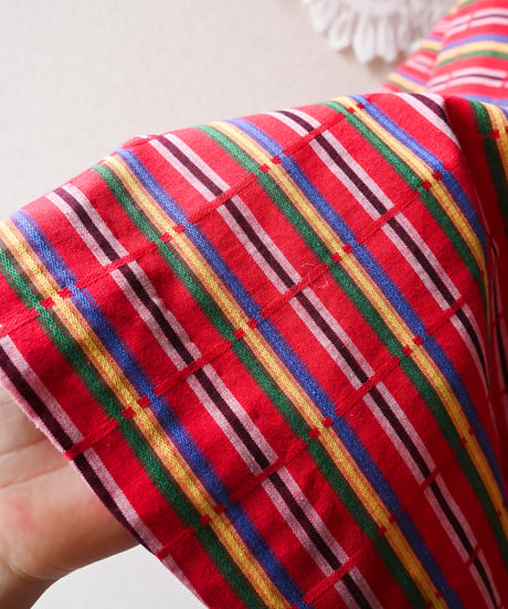 【tiny yearn】1950~60's Multi Border Flare Dress