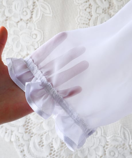 【Seek an nur】Euro Cropped Sheer Dirndl Blouse