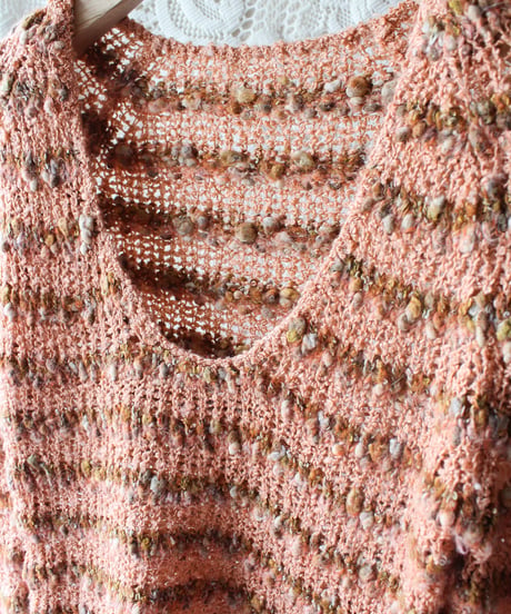 【tiny yearn】Low Gauge Long Sleeve Mix Knit