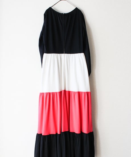 【Seek an nur】Euro Tiered Jersey Maxi Dress