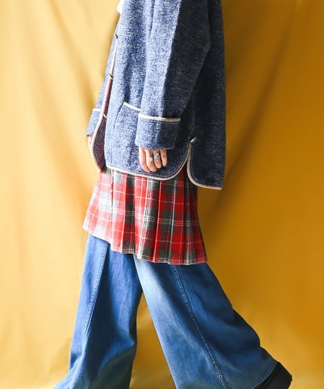 【tiny yearn】Italy Check Wrap Skirt
