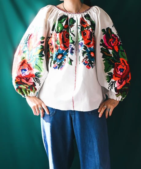 【Seek an nur】Romanian Vintage Embroidered Blouse