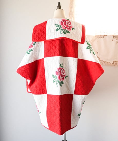 【tiny yearn】Vintage patchwork quilted coat