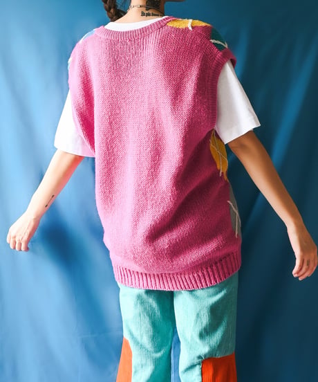 【tiny yearn】Argyle Acryl Knit Over Vest