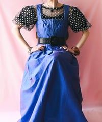 【tiny yearn】Tyrolean Metallic Silk Dirndl Dress