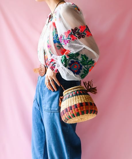 【tiny yearn】Bolga Pot Woven Craft Basket