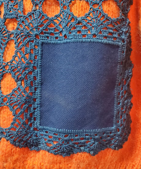 【tiny yearn】Crochet Mohair Knit Over Sweater