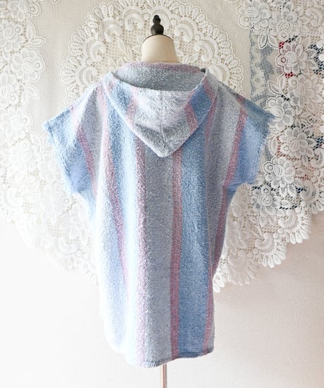 【tiny yearn】Pink Stripe Mexican Parker Vest