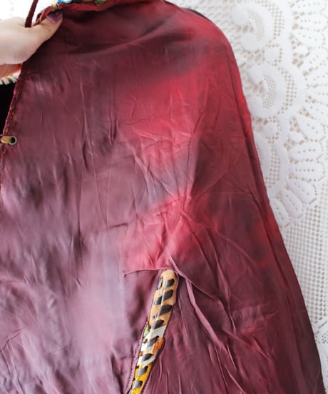 【tiny yearn】1970's Vintage Patchwork Suede Cape