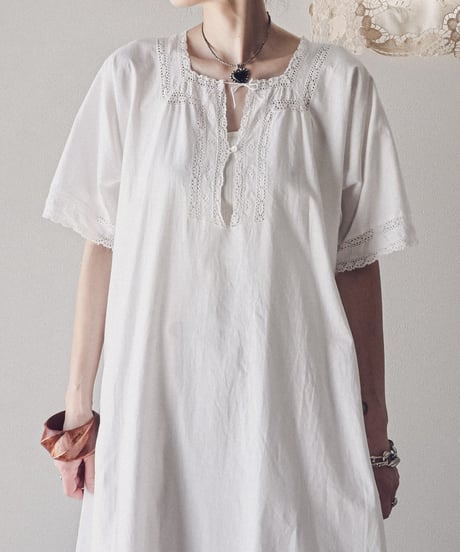 【Seek an nur】1900-10's antique night gown dress