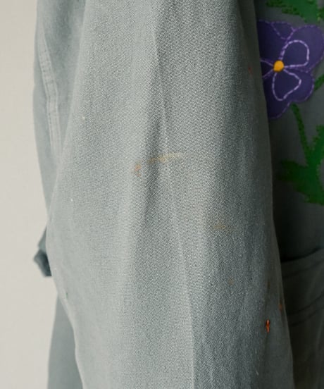 【tiny yearn】⁡60's French Embroidered Painted Work Coat