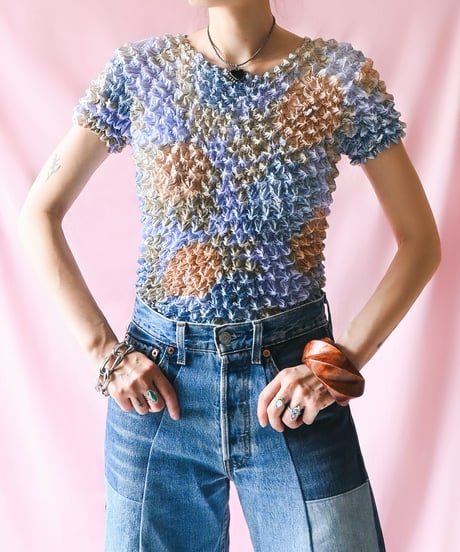 【tiny yearn】Euro Floral Popcorn Tops