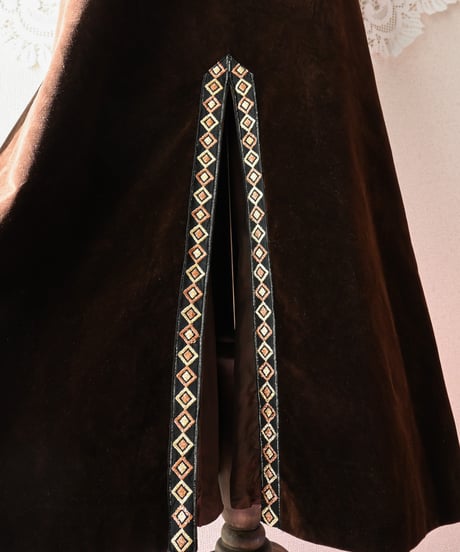 【Seek an nur】1970's Euro Velour Maxi Dress