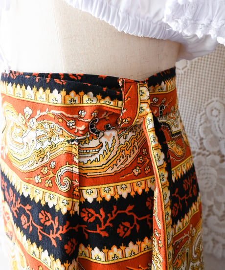 【tiny yearn】Euro Batik Wrap Maxi Skirt