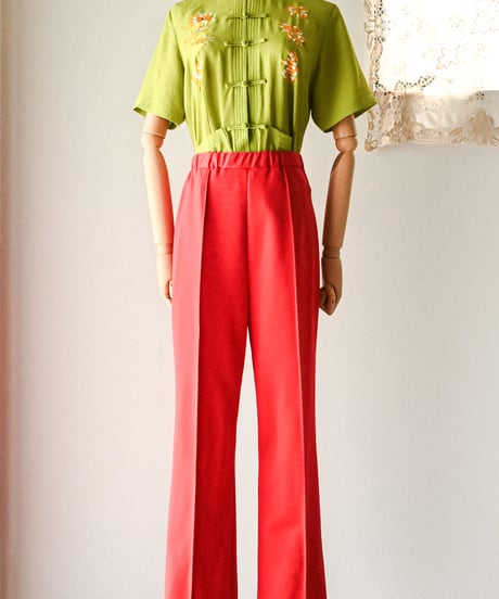 【curoam】1970's USA poly easy pants