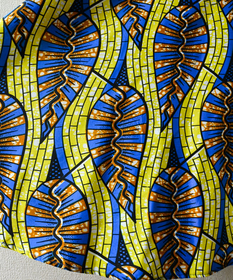 【tiny yearn】African Batik Flare Maxi Dress
