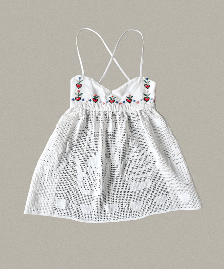 【Seek an nur】Vintage embroidered crochet cami