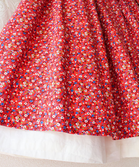 【tiny yearn】1970's Vintage Floral Layered Flare Skirt