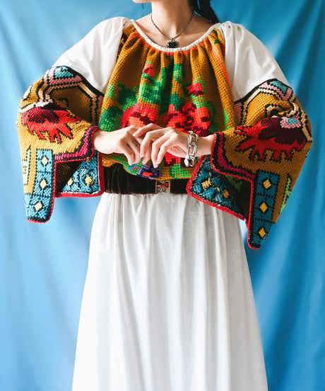 【tiny yearn】Romanian Vintage Embroidered Dress