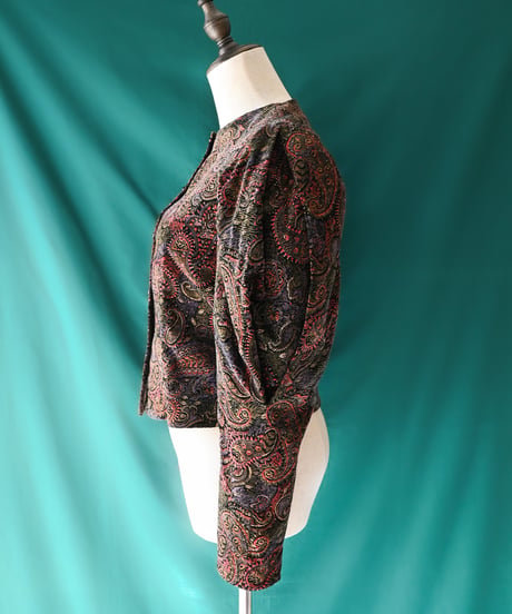 【Seek an nur】Italy Paisley Velours Puff Jacket