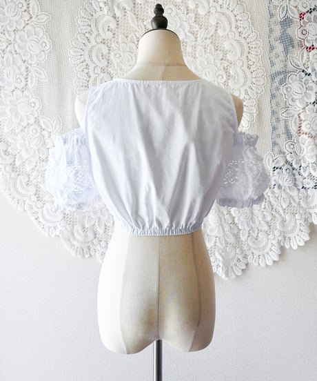 【Seek an nur】Euro Cropped Lace Dirndl Blouse