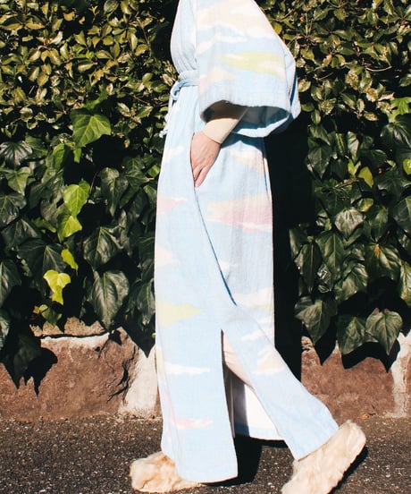 【tiny yearn】1970's Vintage Pile Beach Maxi Dress