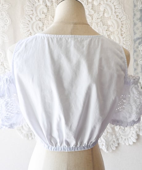 【Seek an nur】Euro Cropped Lace Dirndl Blouse