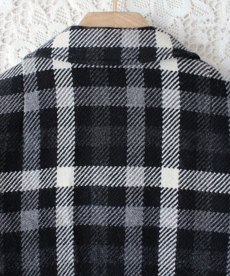 【Seek an nur】Euro Check Wool Tailored Over Jacket