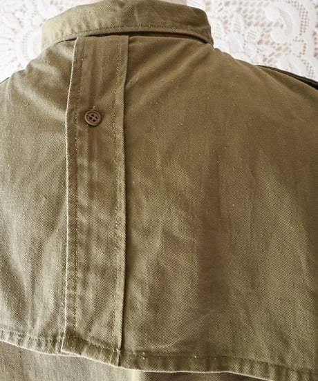 【Seek an nur】Greece Military Cropped Shirt/Khaki