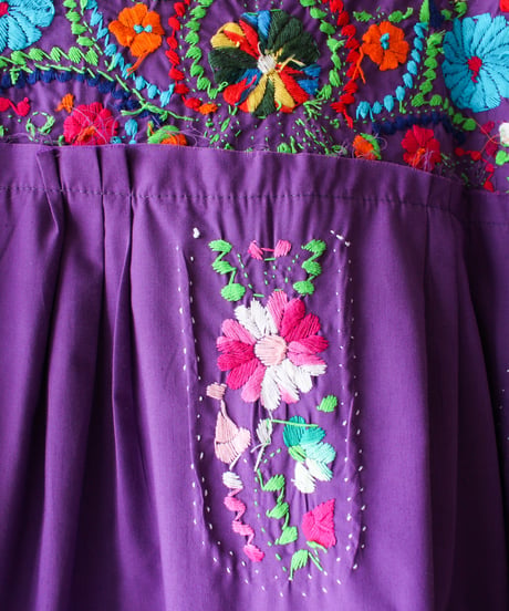 【tiny yearn】Mexican Floral Hand Embroidered Dress