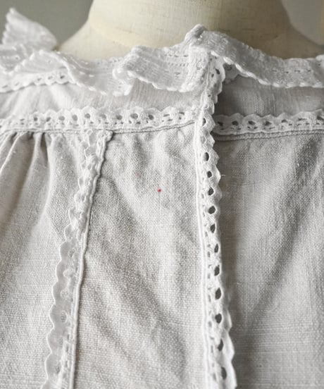 【Seek an nur】1890-1910's French antique linen smock