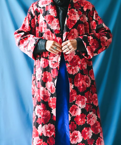 【tiny yearn】1970's Floral Art Dress Gown