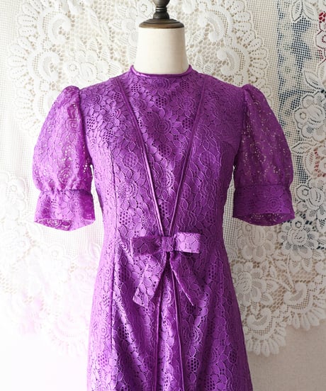 【tiny yearn】1970's Euro Lace Maxi Dress