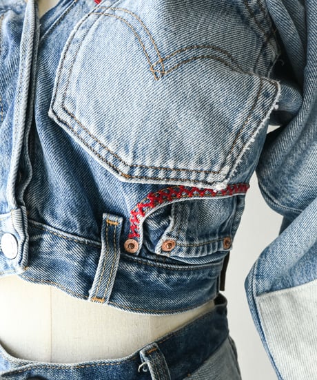 【curoam】Levi's denim pants reworked jacket
