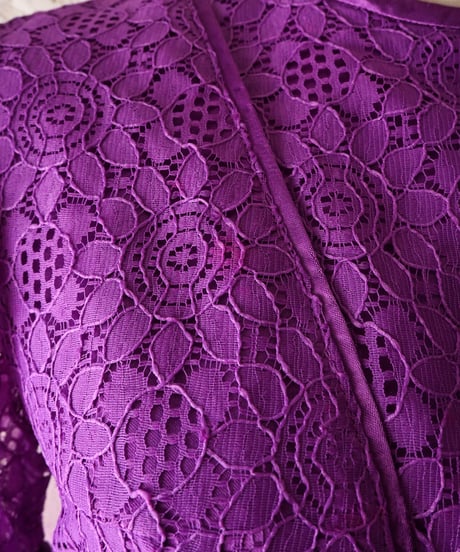 【tiny yearn】1970's Euro Lace Maxi Dress