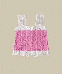 【Seek an nur】Vintage cotton crochet cami