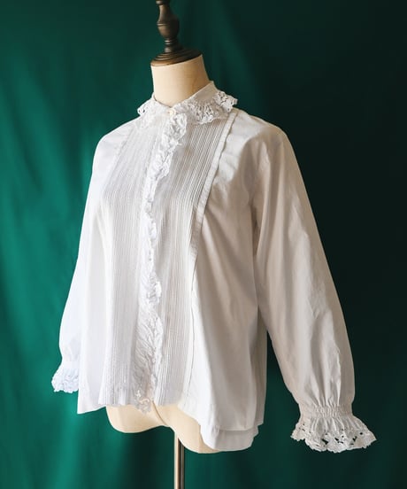 【Seek an nur】French Antique Cotton Night Blouse