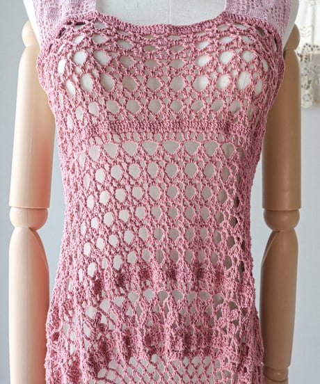 【Seek an nur】Vintage cotton crochet dress