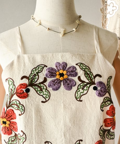 【Seek an nur】Vintage embroidery lace cami dress