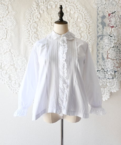 【Seek an nur】French Antique Cotton Night Blouse