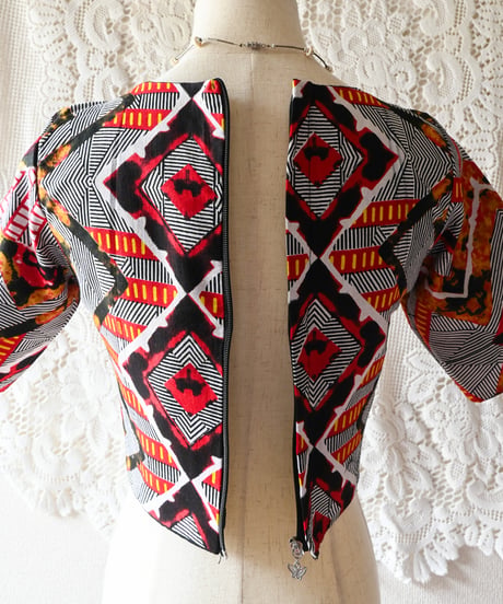 【tiny yearn】African Batik Cropped Tops