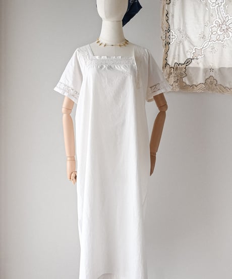【Seek an nur】1900-10's antique night gown dress